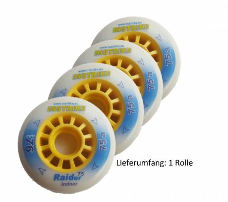 Instrike Inliner Rollen Indoor Hockey Raider 75a Gr. 59-80